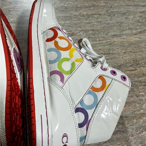Coach Norra monogram C multicolored high top sneakers - Picture 12 of 16